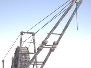 old wooden crane Modelo 3D