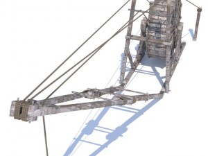 old wooden crane Modelo 3D