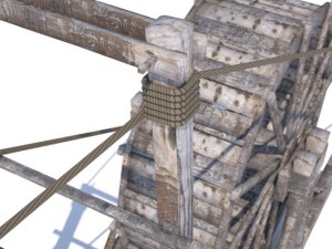 old wooden crane Modelo 3D