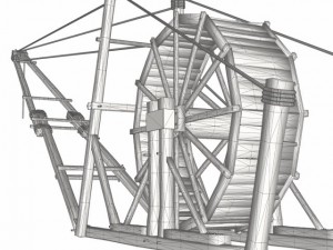 old wooden crane Modelo 3D