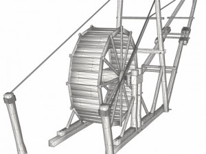 old wooden crane Modelo 3D