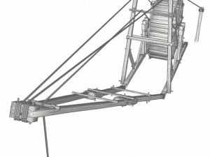 old wooden crane Modelo 3D