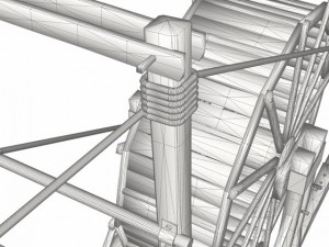 old wooden crane Modelo 3D