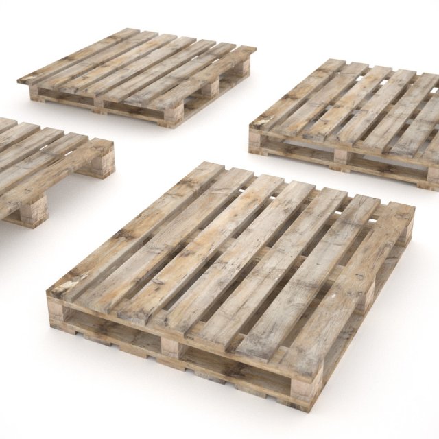 european wood pallet  01 3D Model .c4d .max .obj .3ds .fbx .stl .blend 