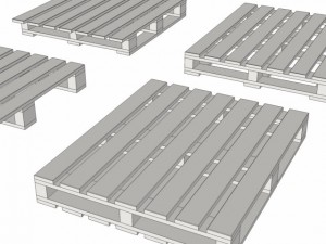 european wood pallet  01 3D Model