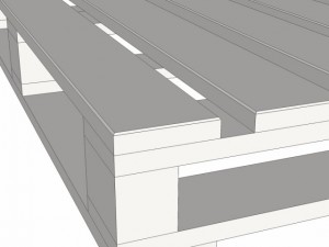 european wood pallet  01 3D Model