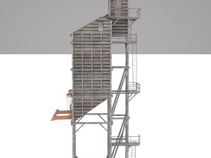 old coal wooden tipple Modelo 3D