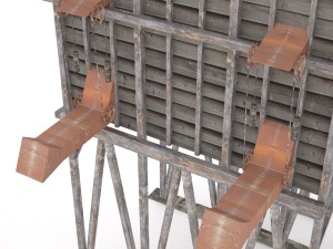 old coal wooden tipple Modelo 3D