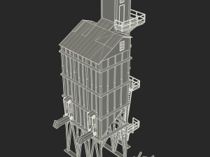 old coal wooden tipple Modelo 3D