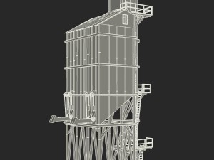 old coal wooden tipple Modelo 3D