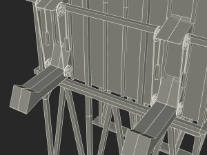 old coal wooden tipple Modelo 3D