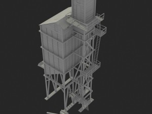 old coal wooden tipple Modelo 3D