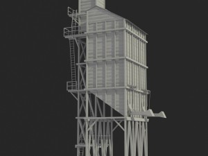 old coal wooden tipple Modelo 3D