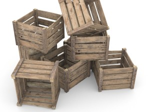 wooden crate 3D मॉडल