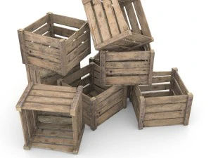 деревянный ящик 3D Модель