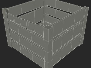 wooden crate 3D 모델