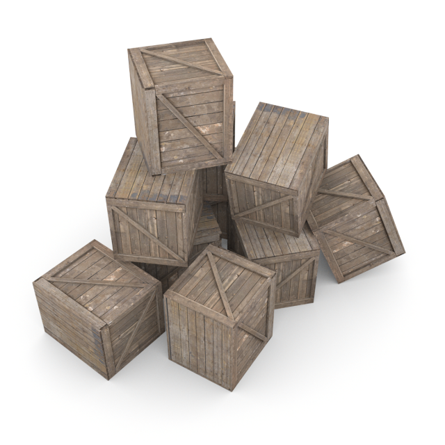 wooden box 3D Model .c4d .max .obj .3ds .fbx .stl .blend 