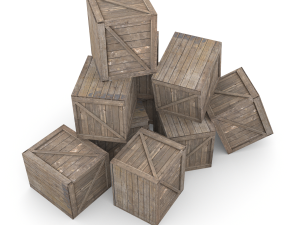 wooden box 3D Model