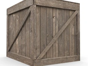 bo&icirc;te en bois Modèle 3D