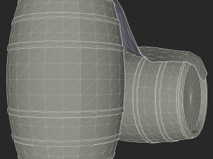 rum wooden barrels - pirate style 3D Model