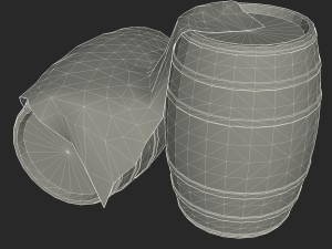 rum wooden barrels - pirate style 3D Model