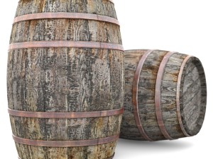 old wooden barrels Modelo 3D