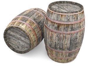 old wooden barrels Modelo 3D