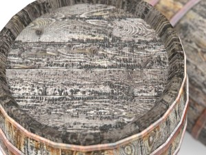 old wooden barrels Modelo 3D