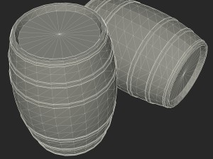 old wooden barrels Modelo 3D