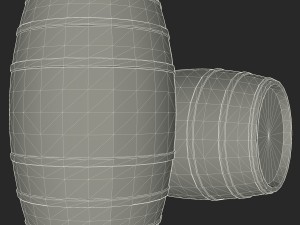 old wooden barrels Modelo 3D