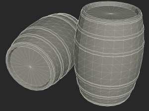 old wooden barrels Modelo 3D