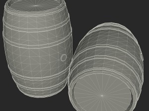 old wooden barrels Modelo 3D