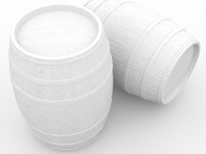 old wooden barrels Modelo 3D