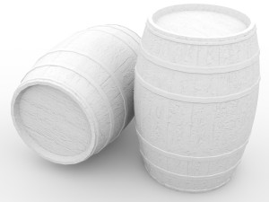 old wooden barrels Modelo 3D