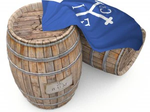 Бочки из-под рома &ndash; восточно-индийский торговый стиль 3D Модель