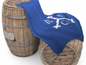 rum wood barrels - east indian trading style 3D Модель