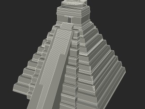 tikal temple 1 Modelo 3D