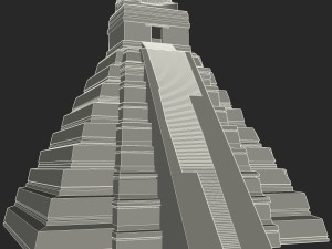 tikal temple 1 Modelo 3D