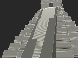 tikal temple 1 Modelo 3D