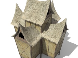 minangkabau hut Model 3D