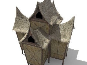 minangkabau hut Model 3D