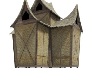 minangkabau hut Model 3D