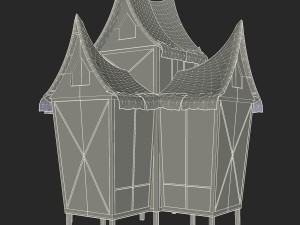 minangkabau hut Model 3D