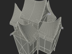 minangkabau hut Model 3D