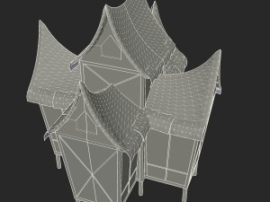 minangkabau hut Model 3D