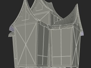 minangkabau hut Model 3D