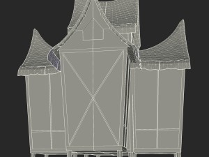 minangkabau hut Model 3D