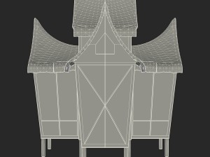 minangkabau hut Model 3D