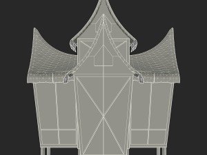 minangkabau hut Model 3D