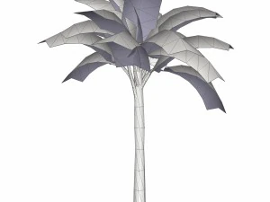 Bananenbaum Low Poly 3D Modell